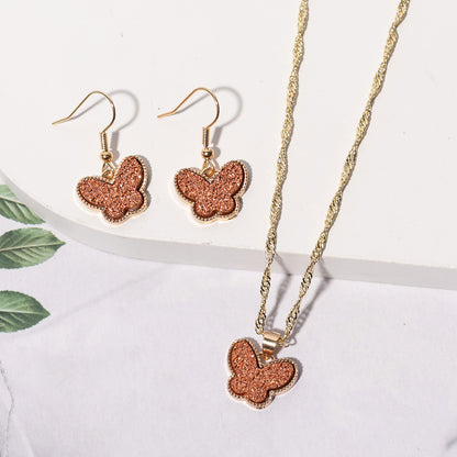 European And American Fashion Butterfly 2-piece Set Jewelry Wholesale 4b216b4c 449a 45d3 944f c1bd6db1b686