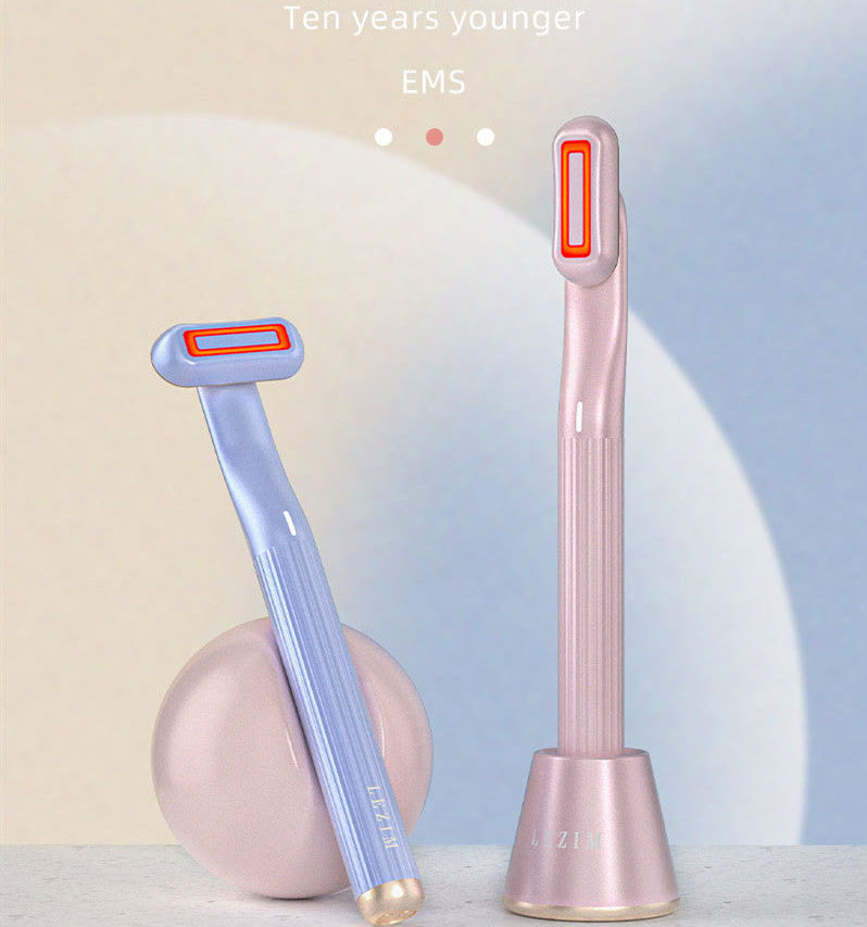 New Upgraded 360 Degrees Rotary Eye Massage Therapeutic Warmth Face Massage Red LED Light 5-in-1 Skincare Tool Wand 4b3e4a7f 
