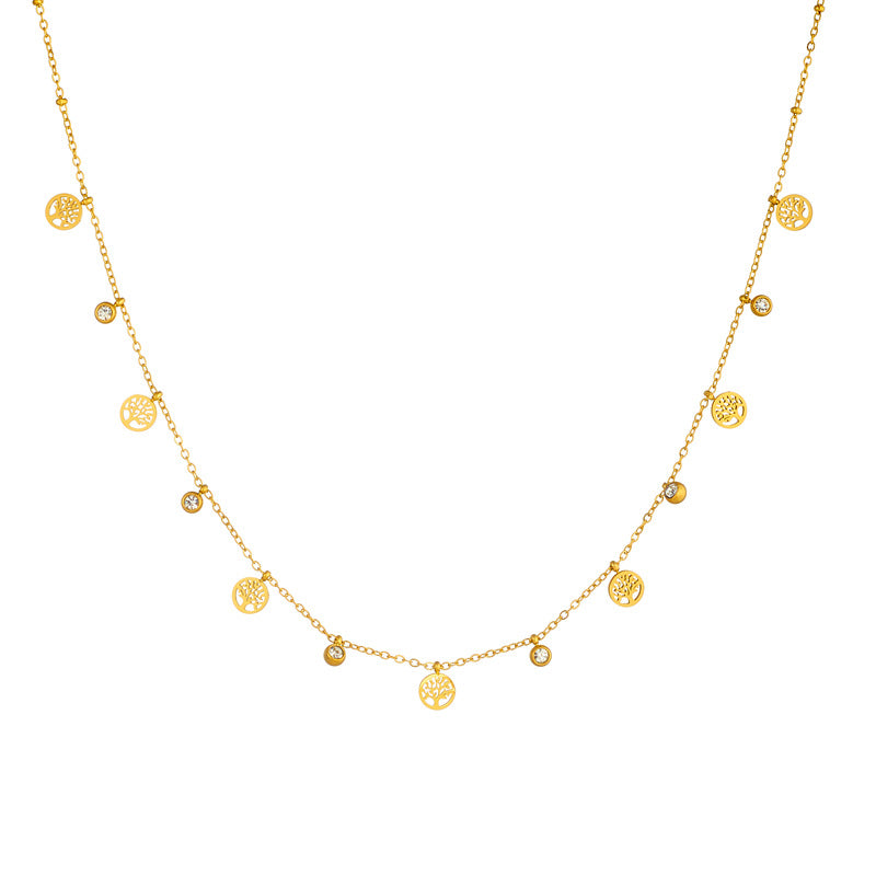 Simple Gold-plated Butterfly Wafer Accessory Pendant Chain