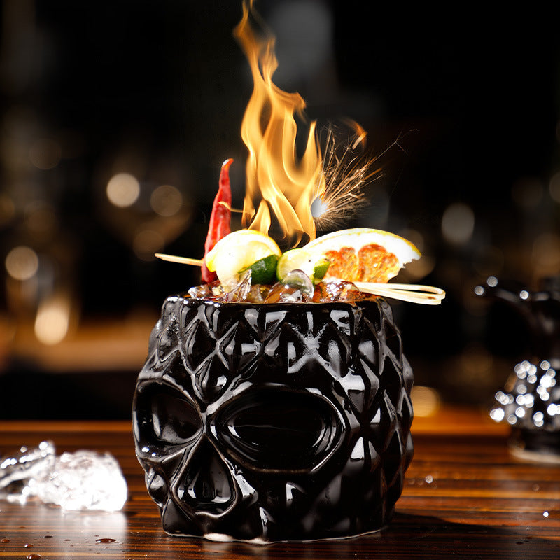 Bar Personality Special Ceramic Cup Tiki Pineapple Cup Dark Octopus Hawaiian Style Molecular Cocktail Cup 4b5a982c 994a 4e41 