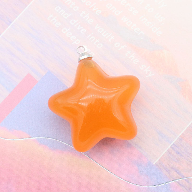 Acrylic Color Jelly Candy Color Three-dimensional Five-pointed Star Pendant 4b751488 116b 46e6 82ba 50626f253341