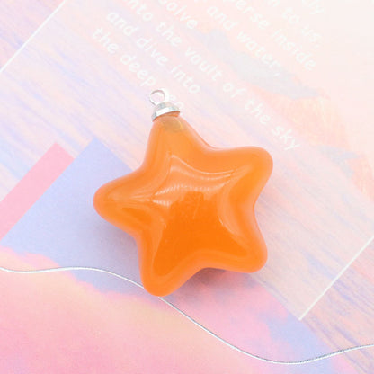 Acrylic Color Jelly Candy Color Three-dimensional Five-pointed Star Pendant 4b751488 116b 46e6 82ba 50626f253341