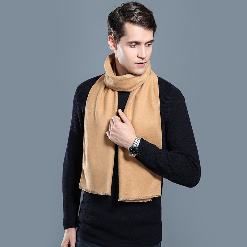Simple Plaid Warm Keeping Artificial Cashmere Scarf 4bb703c0 0a0d 43a2 9865 002d372ff946
