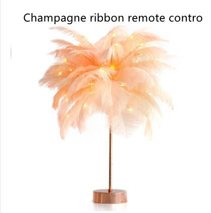 Feather Lamp Nordic Desk Lamp European-Style Bedroom Bedside Feather Table Lamp Night Light Table Lamp Decoration Modern 4bbf