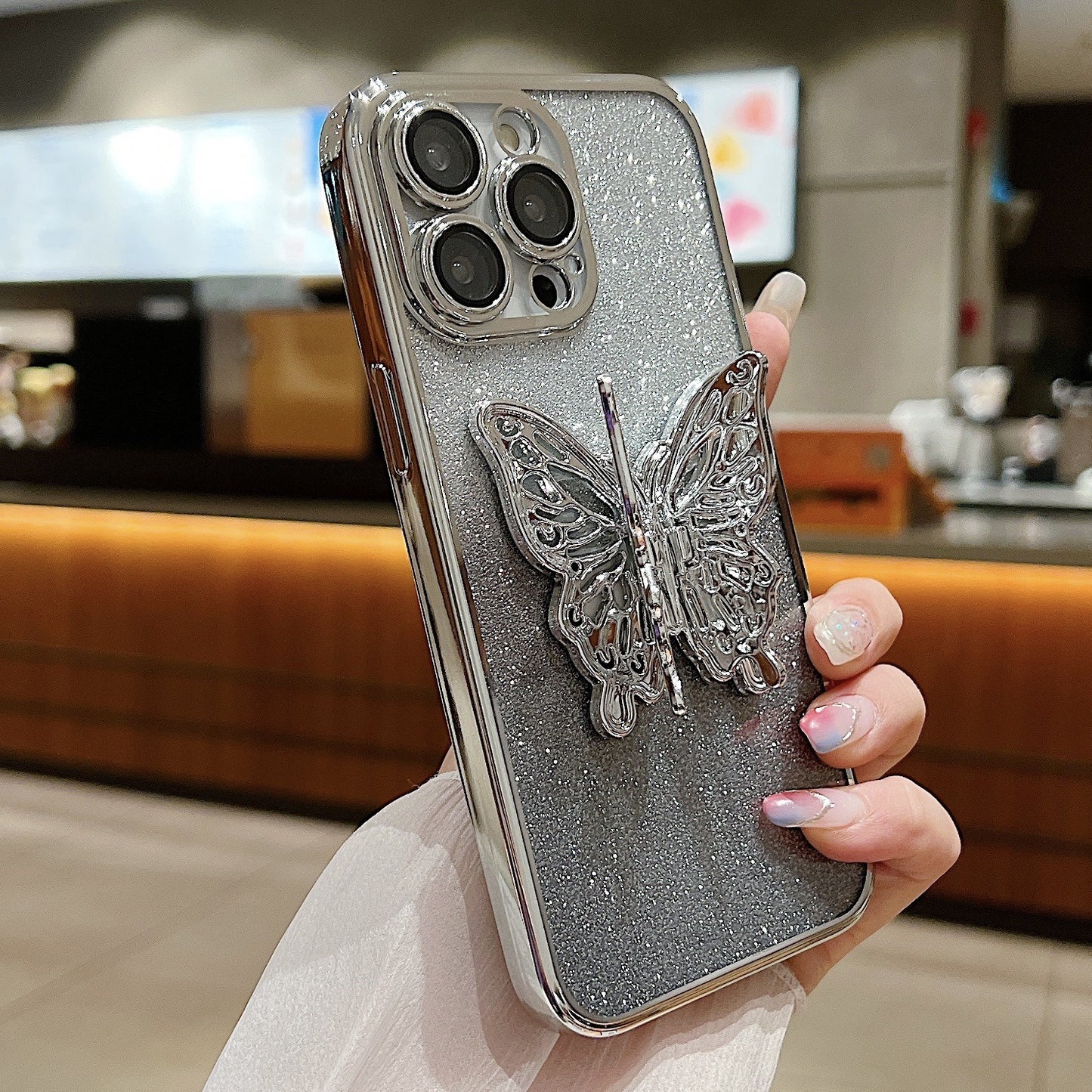 Hollow Butterfly Phone Case Gradient Transparent Plating Protective Cover 4be06c0a 49ef 40c5 855b d6d14fb489ab