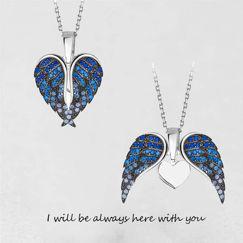 Angel Wings Necklace Ladies Fashion Heart Shaped Zircon Pendant 4be34910 b788 4372 af0d 4b080d9ca8c4