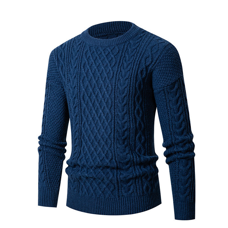 Men's Young And Middle-aged Thickened Solid Color Round Neck 4bea4837 b516 4137 8172 3d9179dbb833