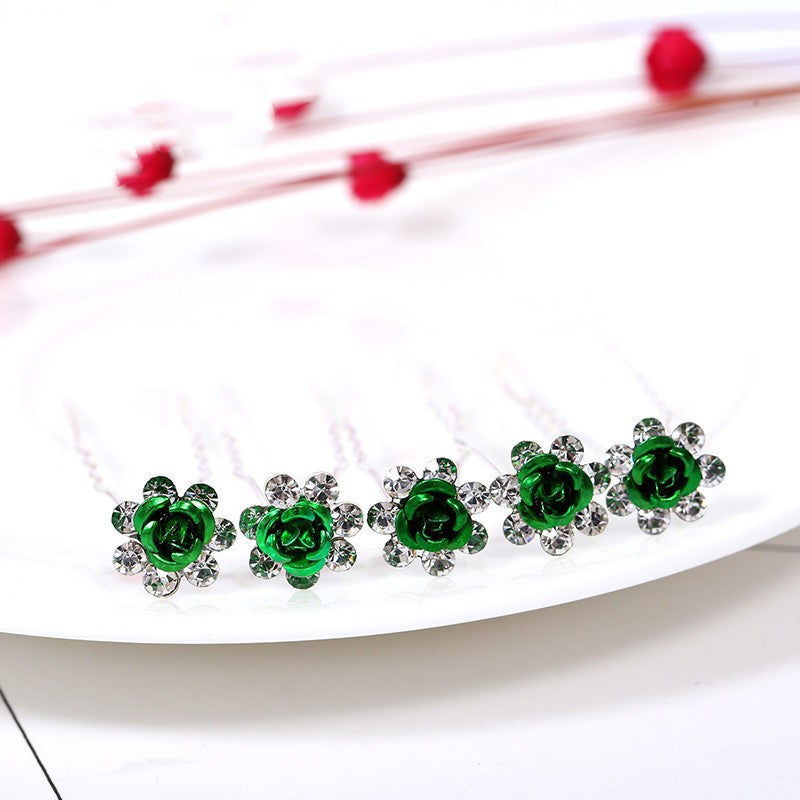 Alloy Rhinestone Tuck Comb Rose Diamond Hair Comb Stylish Hair Accessories Accessories 4c141f45 8e4c 4241 94e5 28ad945caffb