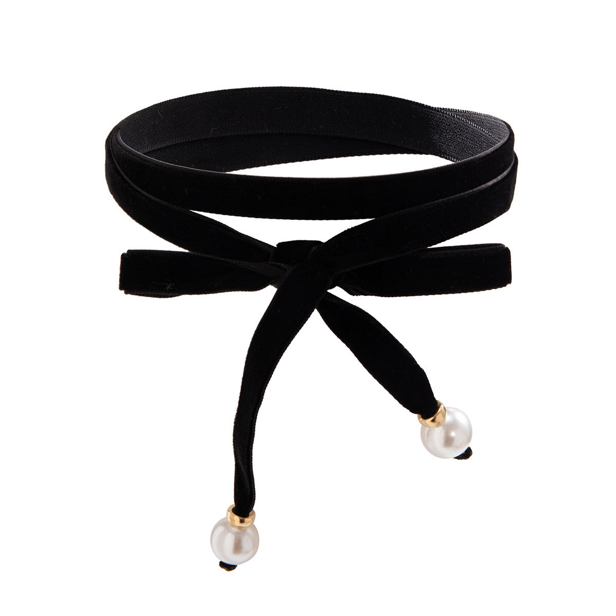 European And American Flannel Beads Bow Simple Long Tie Collar 4c1dc985 9ada 4453 ba8b 241567c7d85e
