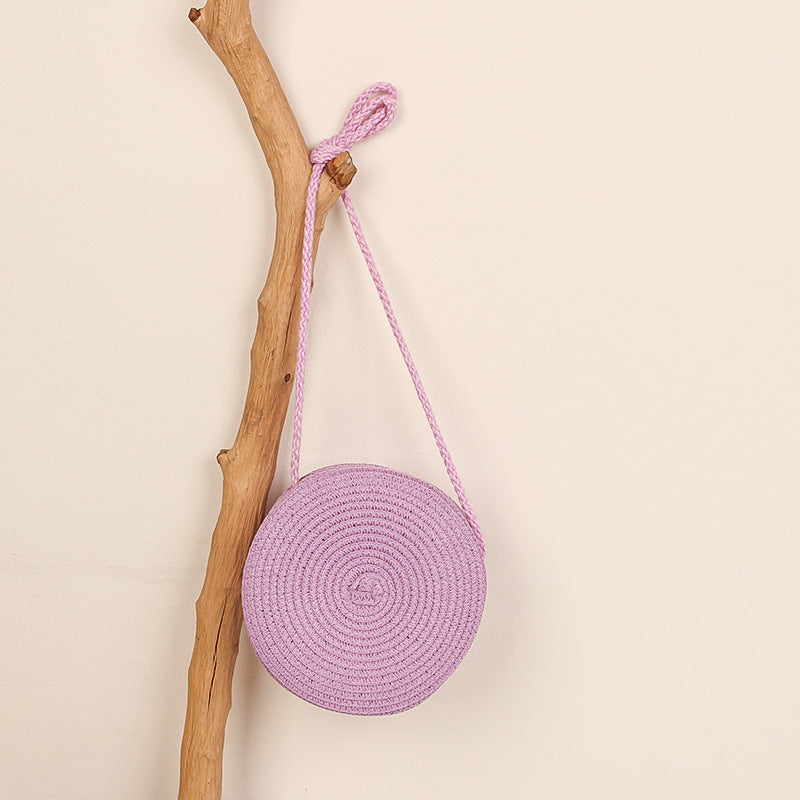 Solid Color Straw Phone Bag For Women 4c377562 670f 48f2 8114 97eae6f61d20