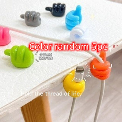 Thumb Hook Hub Creative Cute Data Cable Storage Fixed Cord Manager No-punch Sticky Hook Manufacturer 4c4a52aa d8f6 4231 84e8 
