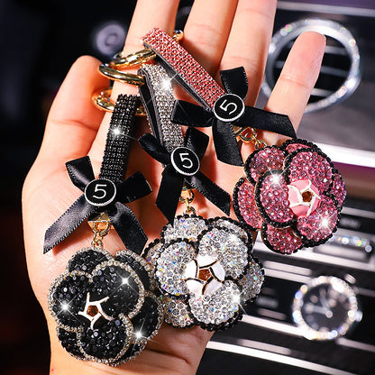 Camellia Diamond Pendant For Car Key Chain 4c5e7037 bbdb 4b11 b888 ba5c7fb25b4d