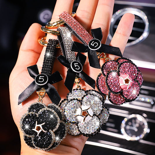 Camellia Diamond Pendant For Car Key Chain 4c5e7037 bbdb 4b11 b888 ba5c7fb25b4d