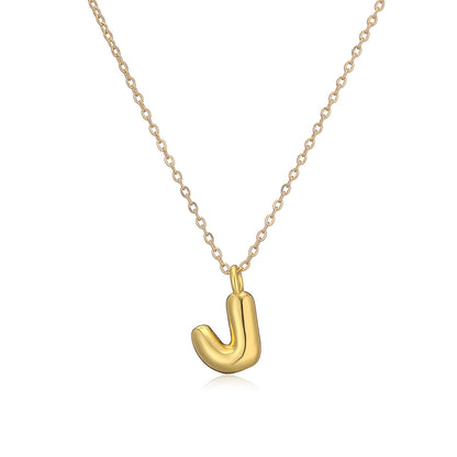 Copper Plated Gold 26 English Letters Pendant Necklace Niche Personality Clavicle Chain 4c727719 eb25 46c6 9906 4d7243996a82