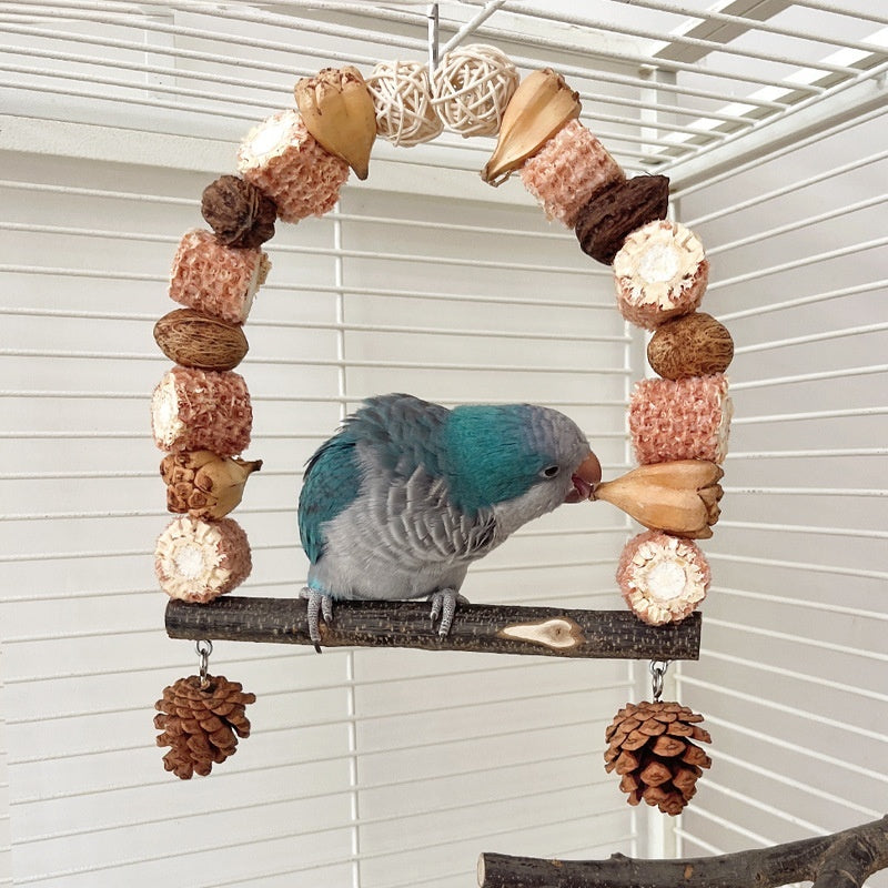 Wooden Parrot Swing Natural Log Bird Stand Pole Perched Wooden Mountain Parrot Toys 4c861a34 2cf4 4cf7 a7e4 19658604be12