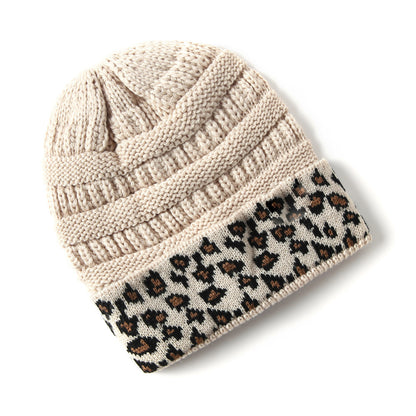 Beanie Women's Warm Leopard Print Knitted Hat Winter 4c898d2b 70c9 4864 aaf3 6f3d567f2358
