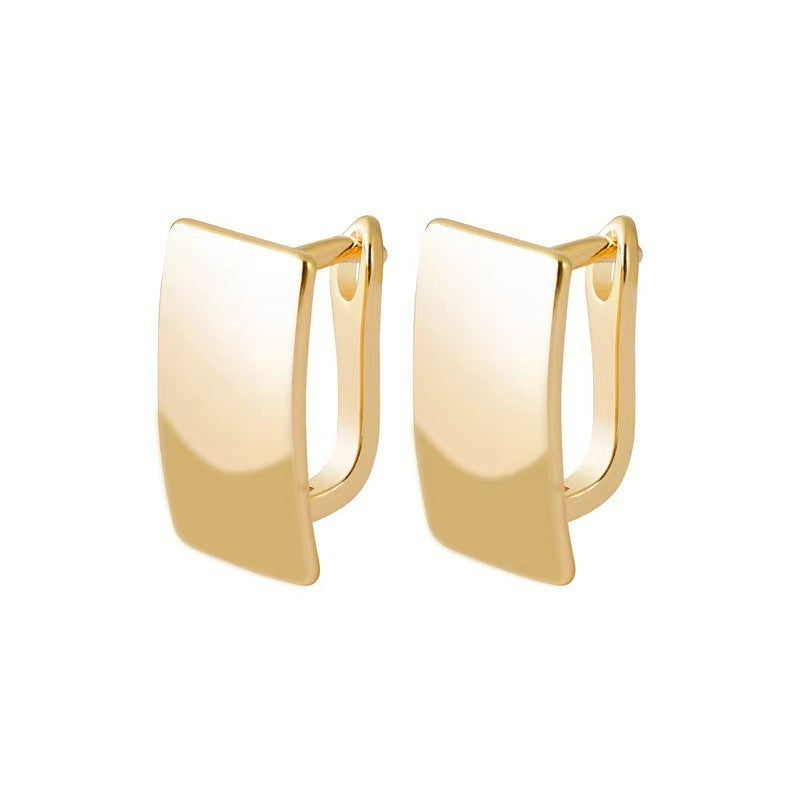 Fashion Simple 14K Gold Square Glossy Ear Clip 4c8f777f 68b2 4e49 b2c3 6212d15b1c59