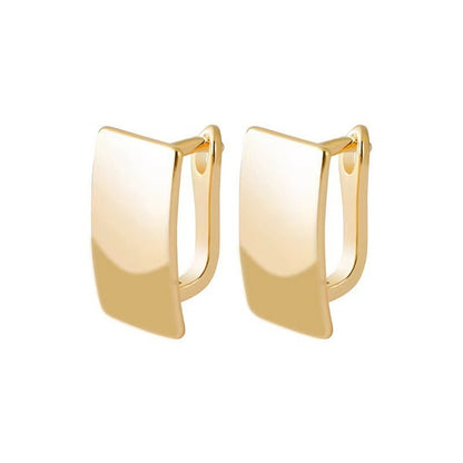 Fashion Simple 14K Gold Square Glossy Ear Clip 4c8f777f 68b2 4e49 b2c3 6212d15b1c59