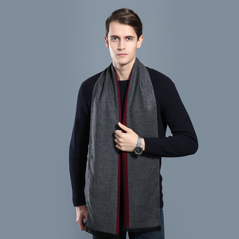 Simple Plaid Warm Keeping Artificial Cashmere Scarf 4cbe805a e6f4 47f1 bdd1 b437149930b1