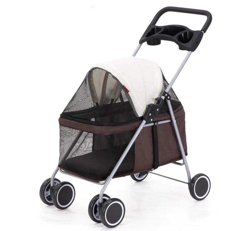 Pet Stroller Lightweight Folding Pet Cat Dog Rabbit Easy Installation Trolley 4cbfa7de ca55 4686 ac17 3d89fba1d163