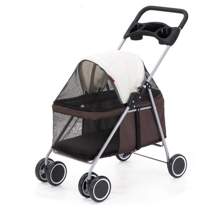 Pet Stroller Lightweight Folding Pet Cat Dog Rabbit Easy Installation Trolley 4cbfa7de ca55 4686 ac17 3d89fba1d163