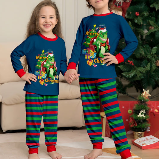 Tyrannosaurus Letter Christmas Tree Printing Parent-child Suit Pajamas 4cd2b6f8 8a6e 4194 9810 9913bac71c7a