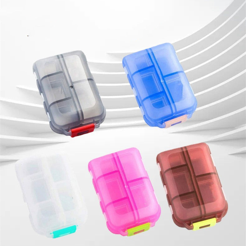 Travel Pill Organizer 10 Grid  Moisture Proof Pills Box For Pocket Purse Daily Pill Case Portable Medicine Vitamin Holder Con