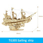 Robotime Boat & Ship Model 3D Wooden Puzzle Games Toys Assembly Kit For Children Kids Girls Birthday Christmas Gift Dropshipp