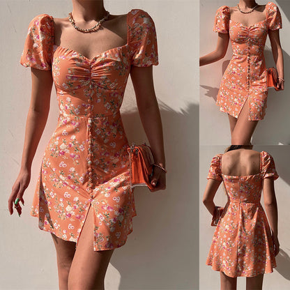V-neck Breasted Short Skirt For Women 4d358fed 7aa3 4d80 b396 74542d6cd82f