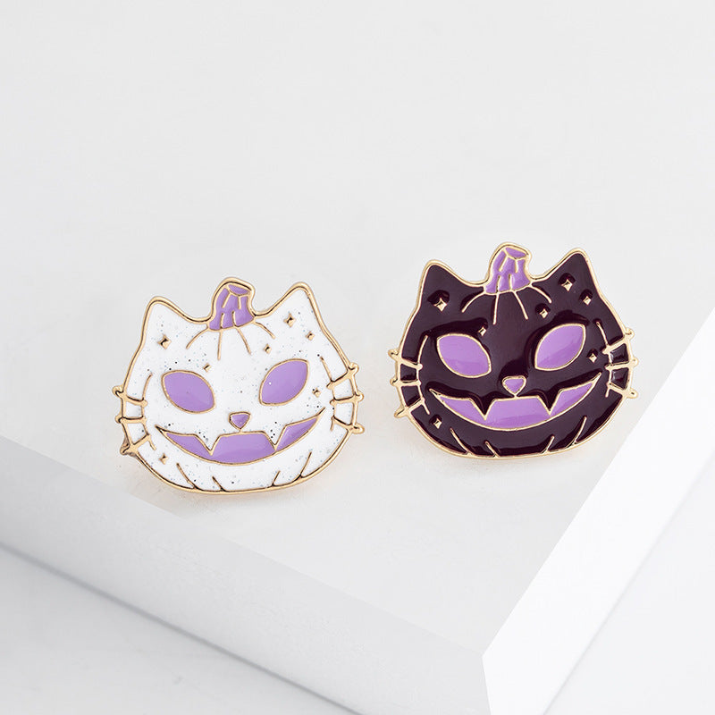 Halloween Purple And White Funny Devil Pumpkin Brooch 4d39ca43 aa65 4586 8fe2 e299be6a4161