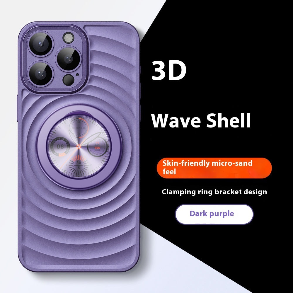Magnetic Bracket Phone Case IPhone15 Wave Ripple Pattern 4d462510 5aab 4ec7 b951 9c47b07055e4