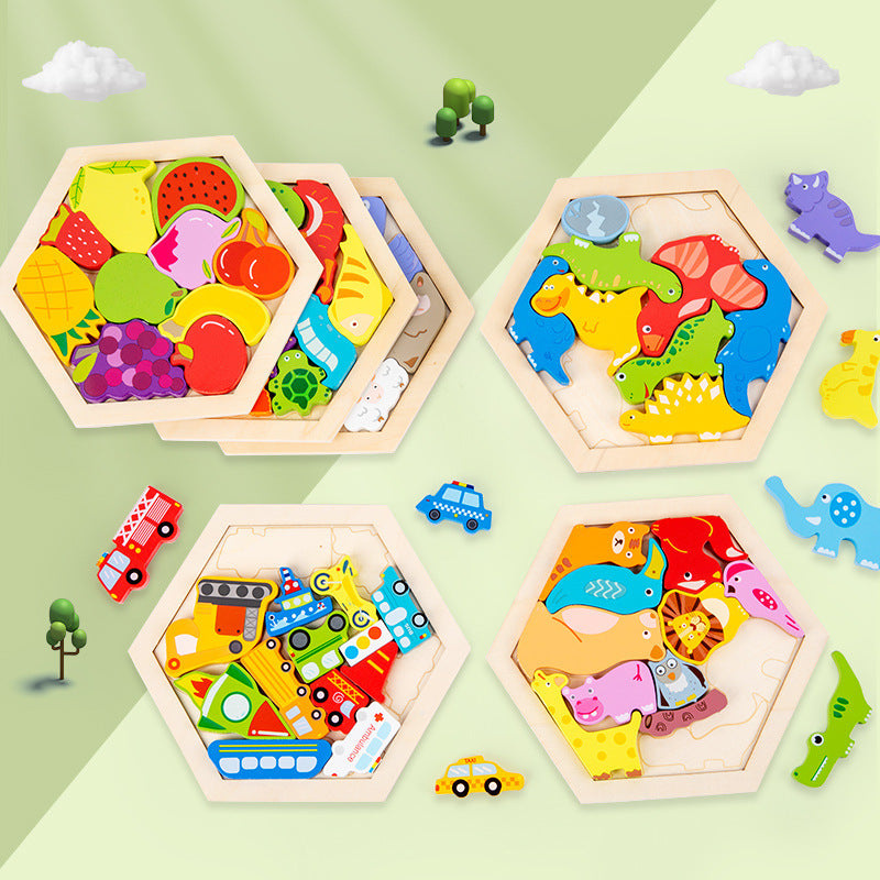 Children's Animal Fruit Creative Three-dimensional Puzzle Puzzle Educational Toys 4d4c640d af9d 4a92 8020 7072179c93cf