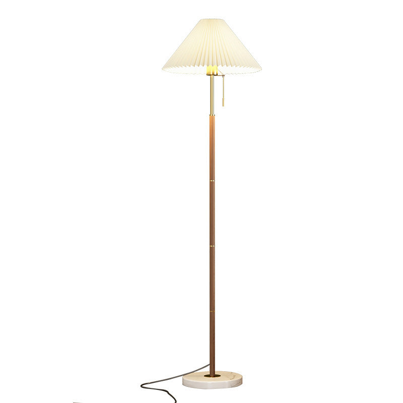 Retro Light Luxury Wood Grain Simple Pleated Floor Lamp Bedroom Bedside Sofa Study Floor Lamp 4d66bfeb 841a 4bbf b1ef 45cfea8