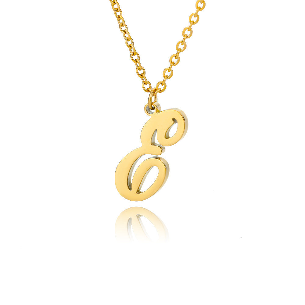 Stainless Steel 26 English Letter Necklace 4d6ab178 a73d 433a 9580 935c626a00e9