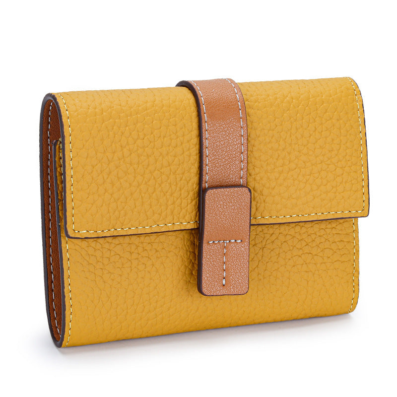 First Layer Short Cowhide Color Matching Wallet 4d6c8068 a2a7 4062 8786 a96b60fbf979