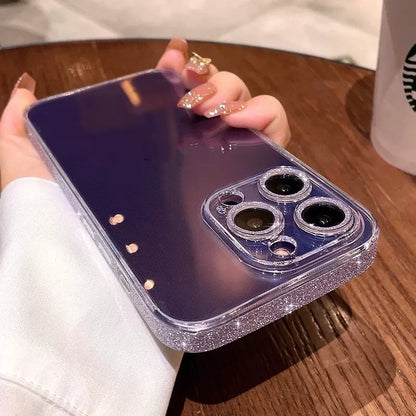 Glitter Frame Phone Case Transparent And Creative Mirror Glass Protective Cover 4d7a014e 2d87 4ce4 931b 0e5de4c10b87