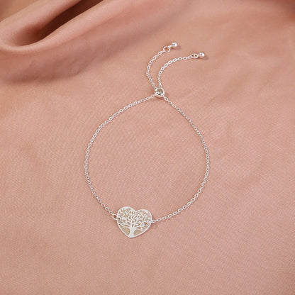 Silver copper heart tree of life dripping oil luminous bracelet 4d85150e e9f4 4023 a8a4 500929f324f8