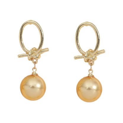 Elegant French Retro Personalized Knotted Pearl Earrings 4d862ec2 2128 4cc3 860a ab7c8534f003