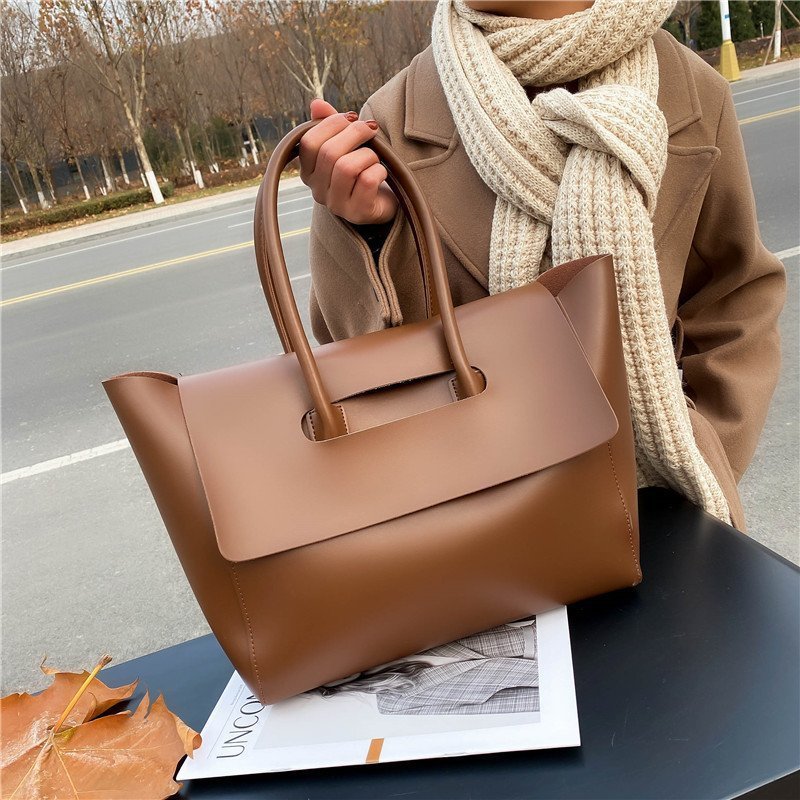 Fashion Women Shoulder Bags Large Capacity Handbags Simple Retro Tote Bags Solid Color Famous Brand High Quality Bags 4d954f5