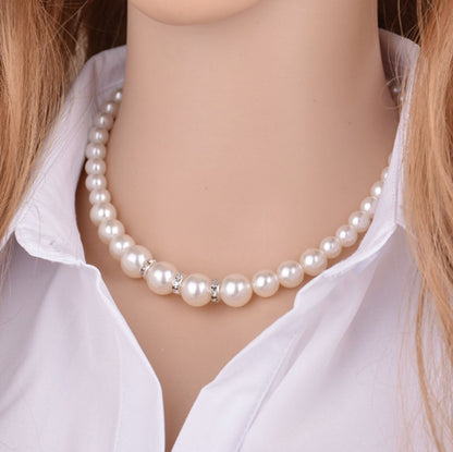 Shambhala Diamond Ring Synthetic Pearl Necklace Bridal Set 4daaa741 36c8 4b84 a6c2 299506a510f2