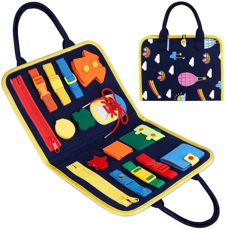 New Busy Book Children's Busy Board Dressing And Buttoning Learning Baby Early Education Preschool Sensory Learning Toy 4dab4