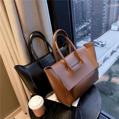 Fashion Women Shoulder Bags Large Capacity Handbags Simple Retro Tote Bags Solid Color Famous Brand High Quality Bags 4dae2c1