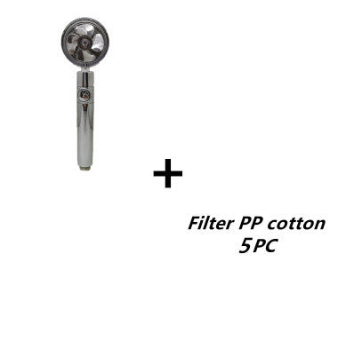 Propeller Driven Shower Head With Stop Button And Cotton Filter Turbocharged High Pressure Handheld Shower Nozzle 4dbc9bf9 9d