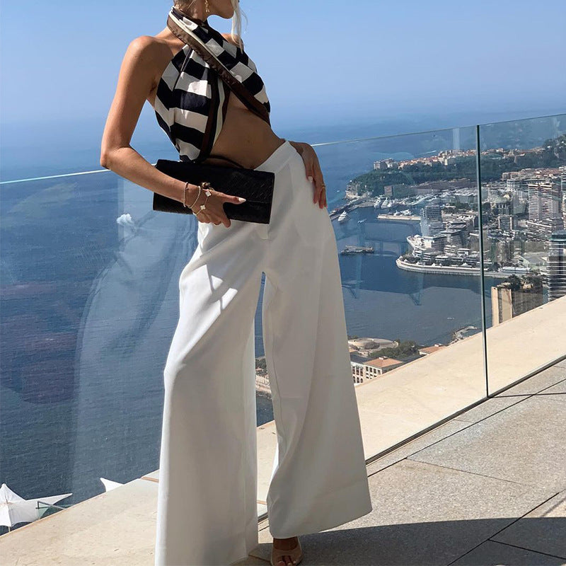 Solid Color Wide-leg Pants 4dc60dcc 9b8c 41d3 ade3 b072cf3d757a