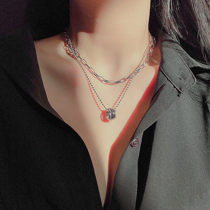 Retro Multilayer Necklace Simple Temperament Short Clavicle Chain 4dc99666 9251 4abc 8a78 1d0e93426949