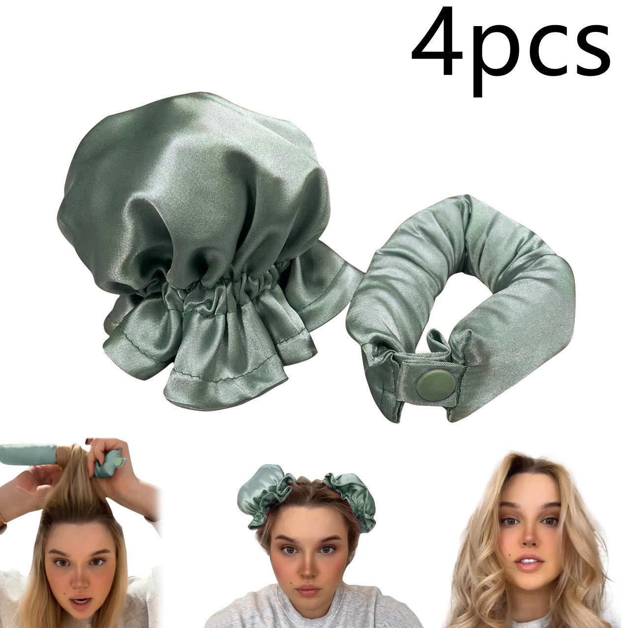 New Heatless Curl Stick With Cloth Cover Cute Ball Head Hair Curler Headband Hair Rollers Wave Form Curling Rod Hair Style To