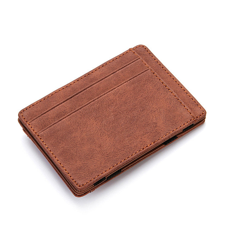PU Creative Magic Wallet Flip Card Holder Men's Lady's Wallet Zipper Coin Purse Short 4e12d9e3 79ad 4a95 b906 5137def971f4