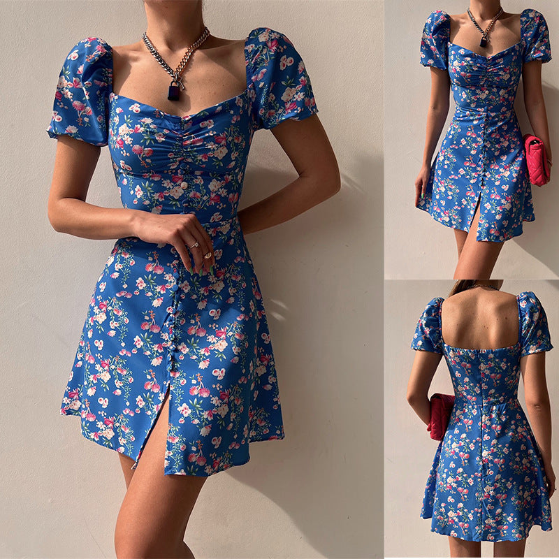 V-neck Breasted Short Skirt For Women 4e2f15c8 f0e9 413f 894c 3c01be2a100e