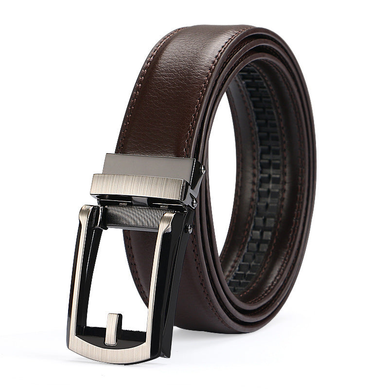 Two-layer Cowhide Fake Needle Automatic Buckle Men's Special Belt 4e2f6578 9e80 45e2 a735 7a9ef94a16ec