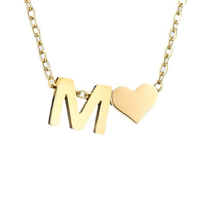 Minimalist Style Heart-shaped Letter Necklace Bracelet 4e3dc9c8 8c6c 4de2 9205 ad4cbddfbaa9